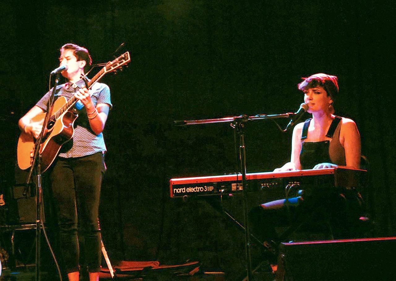 Seattle based composer and musician Katie Kuffle, joined by guitarist Lana McMullen, both seen here, will perform Saturday at the Laurel B. Johnson Community Center as part of the ongoing Concerts in the Woods series.