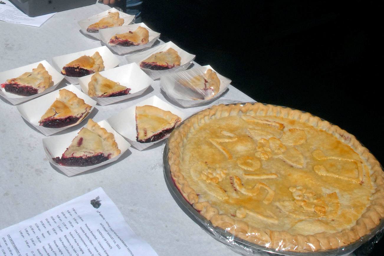 Pies in the making for Saturday’s blackberry festival in Joyce