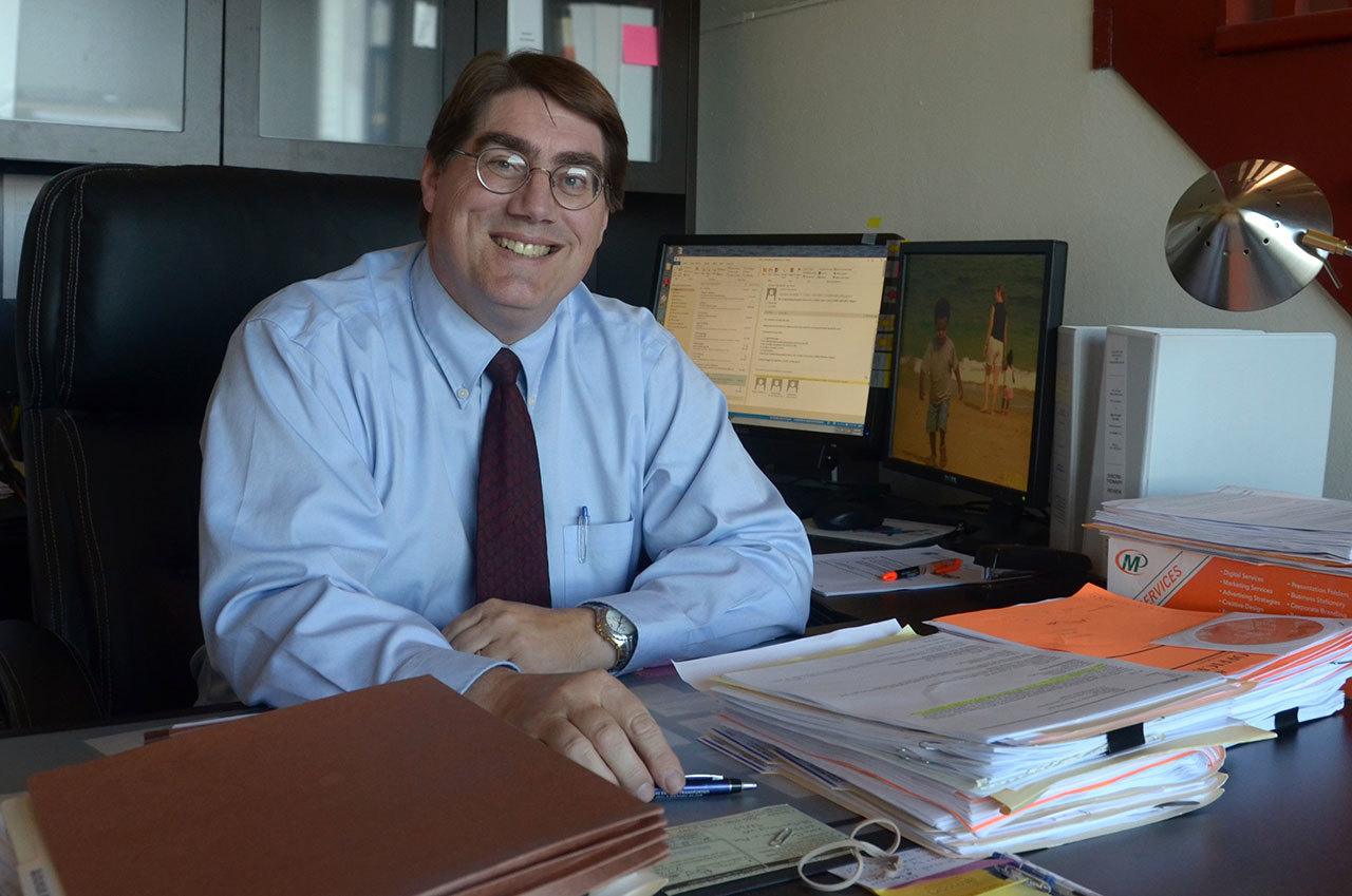 Jefferson County Prosecuting Attorney Michael Haas has returned to his office after sustaining a heart attack in early September. (Cydney McFarland/Peninsula Daily News)