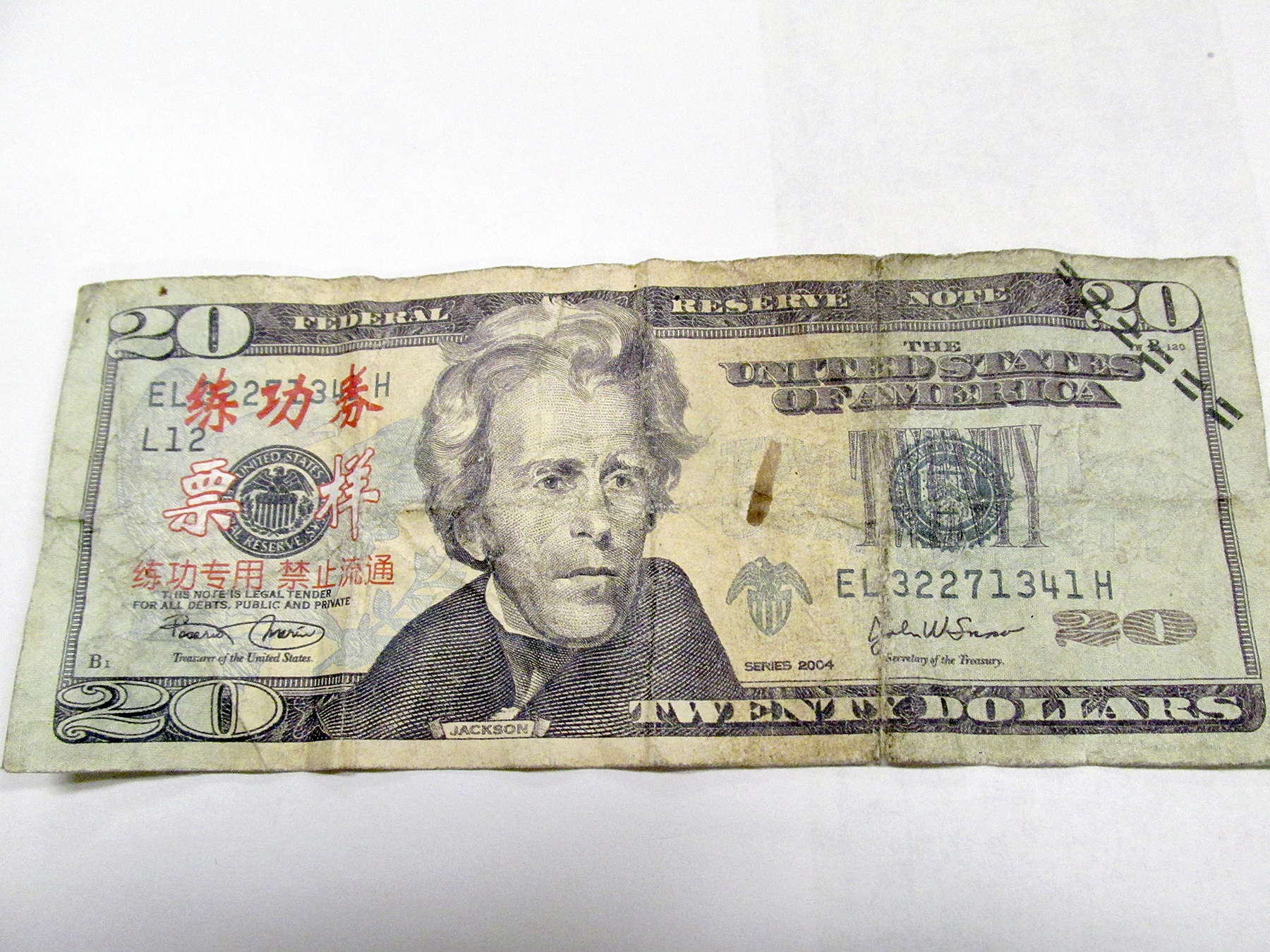 Fake or counterfeit currency that is being circulated in the area. (Deputy Don Kitchen)