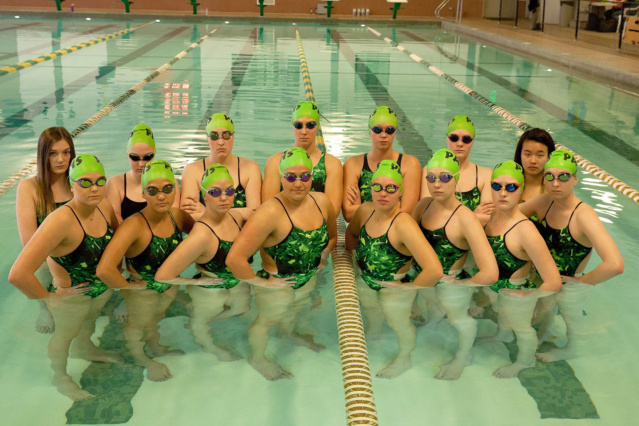 Port Angeles High School photo The Port Angeles girls swim and dive team, winners of the West Central 2A District, will be sending a contingent of 18 competitors to the 2A State Swim and Diving Championships at the King County Aquatic Center in Federal Way, which begins at 9:45 a.m. Friday with preliminary heats. Final heats will begin at 9:30 a.m. Saturday.