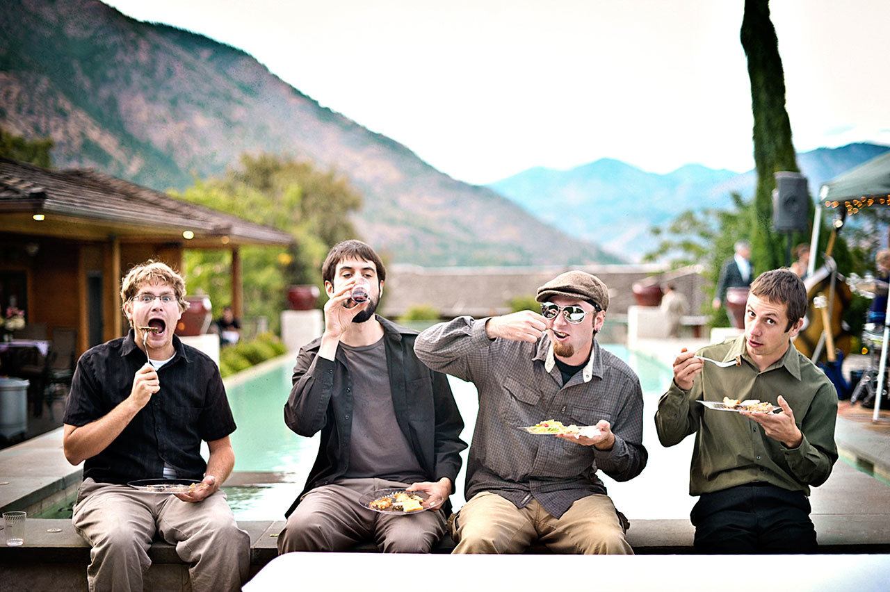 Locust Street Taxi consists of trombonist Nathan Geyer, from left, bassist James Porter, drummer Sam Stockard and guitarist Franco Bertucci. (Locust Street Taxi)