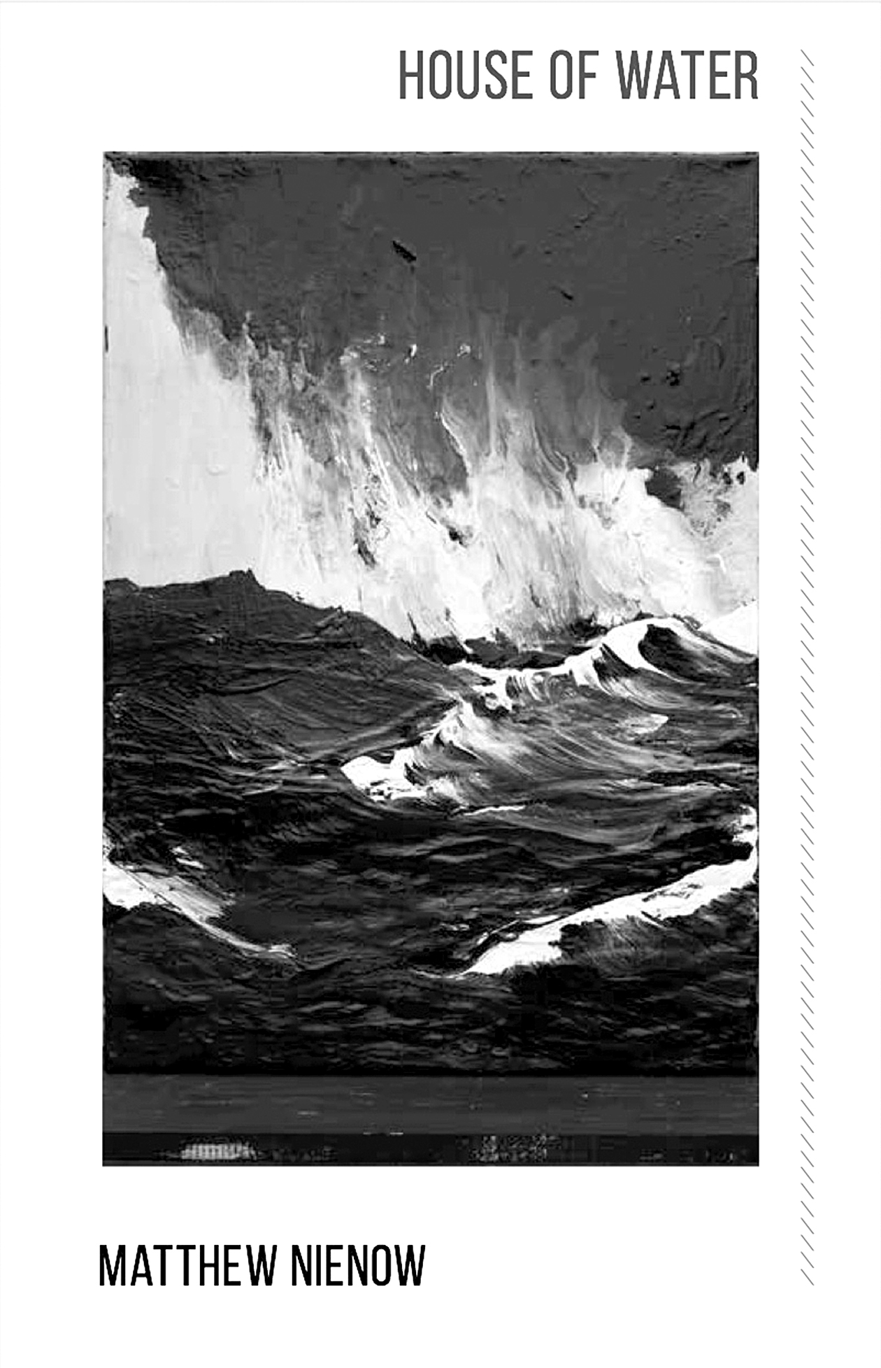 Alice James Books Matt Nienow, from 5 to 7 tonight, will give a reading from his new book, “House of Water,” seen here, a collection of poetry, at the Finnriver Cider Garden, 124 Center Road, Chimacum.