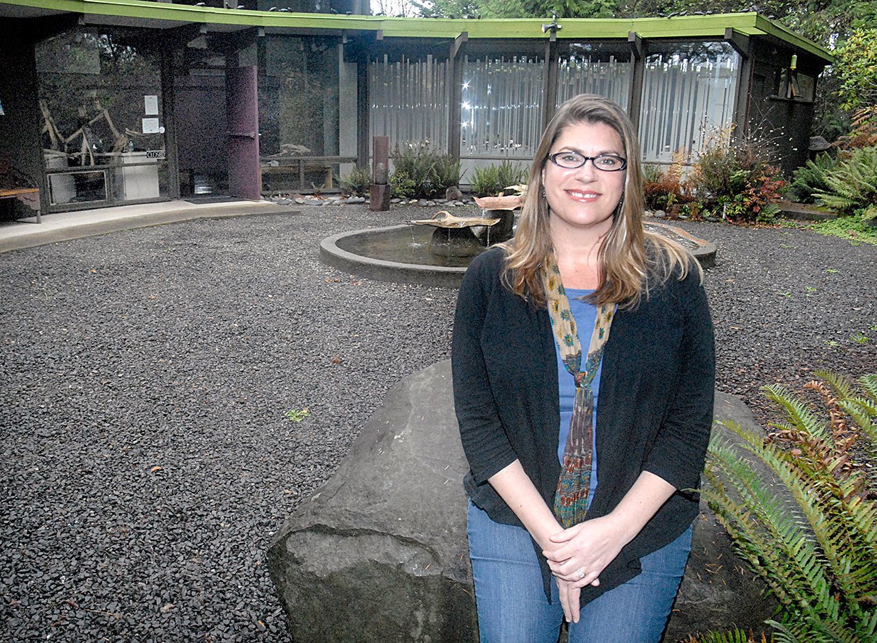 Jessica Elliott, shown Tuesday, has been hired to be the executive director of the Port Angeles Fine Arts Center. (Keith Thorpe/Peninsula Daily News)