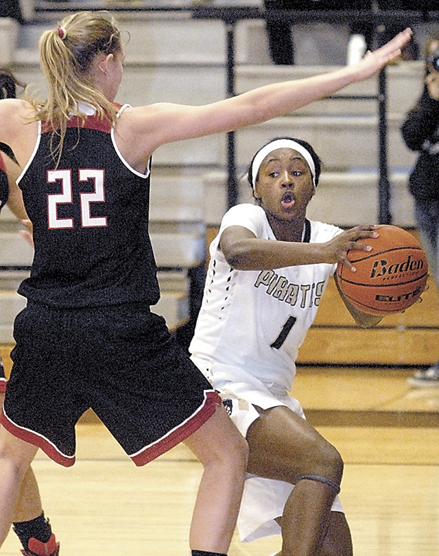 Keith Thorpe/Peninsula Daily News Peninsula’s Anaya Rodisha, right, and the Pirate men and women will host the First Federal Pirate Classic today through Sunday at Peninsula College.