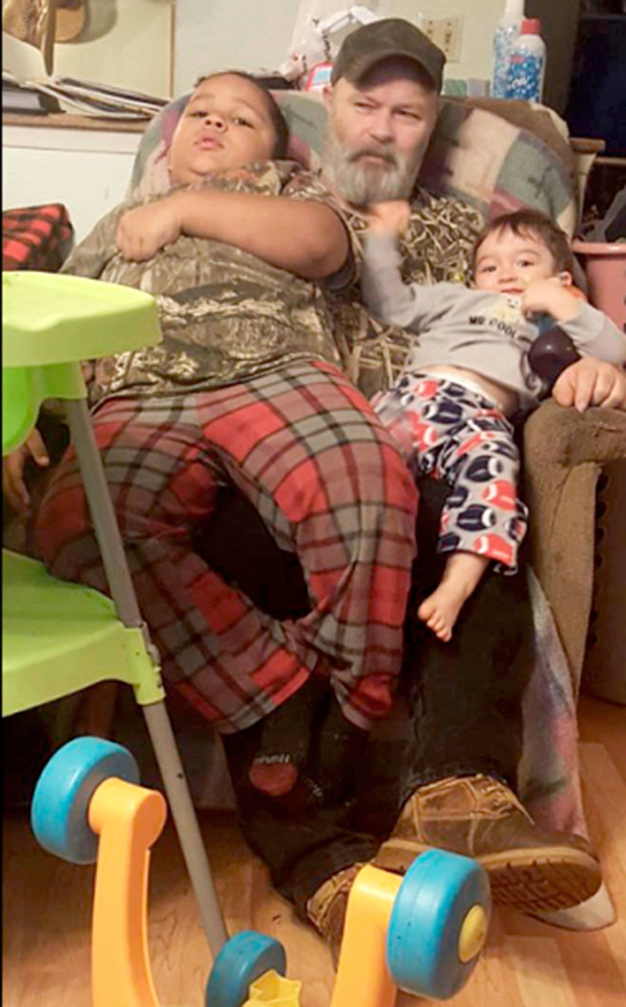 From left to right are Dezman Harper, Robert Young and Tharon Sluharty. All were involved in Sunday’s wreck at Lake Crescent.