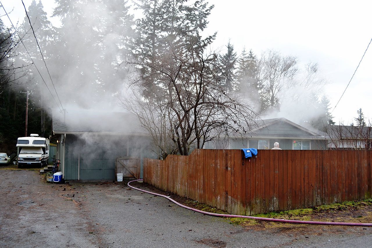 A Port Hadlock house incurred significant damage after a fire broke out in its attic space Friday morning.