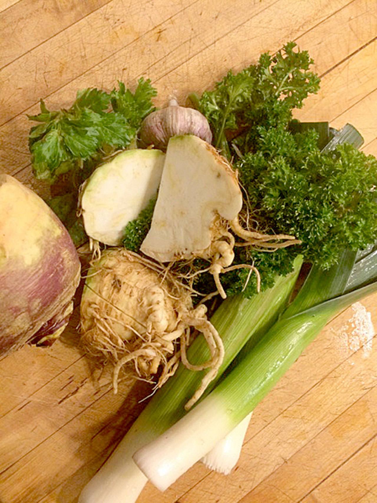 Betsy Wharton/for Peninsula Daily News                                Fresh vegetables are used in Betsy Wharton’s chicken soup recipe.