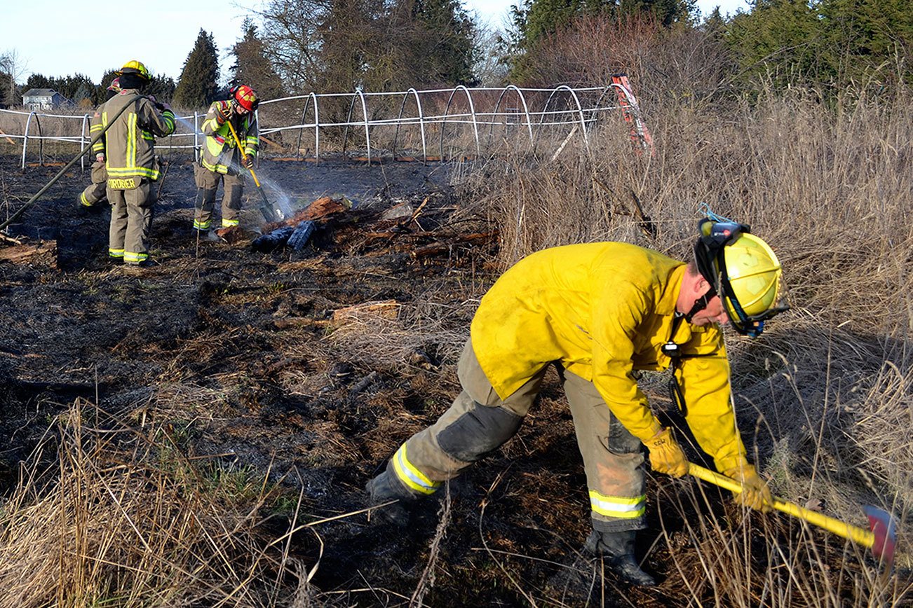Brush fire extinguished west of Sequim