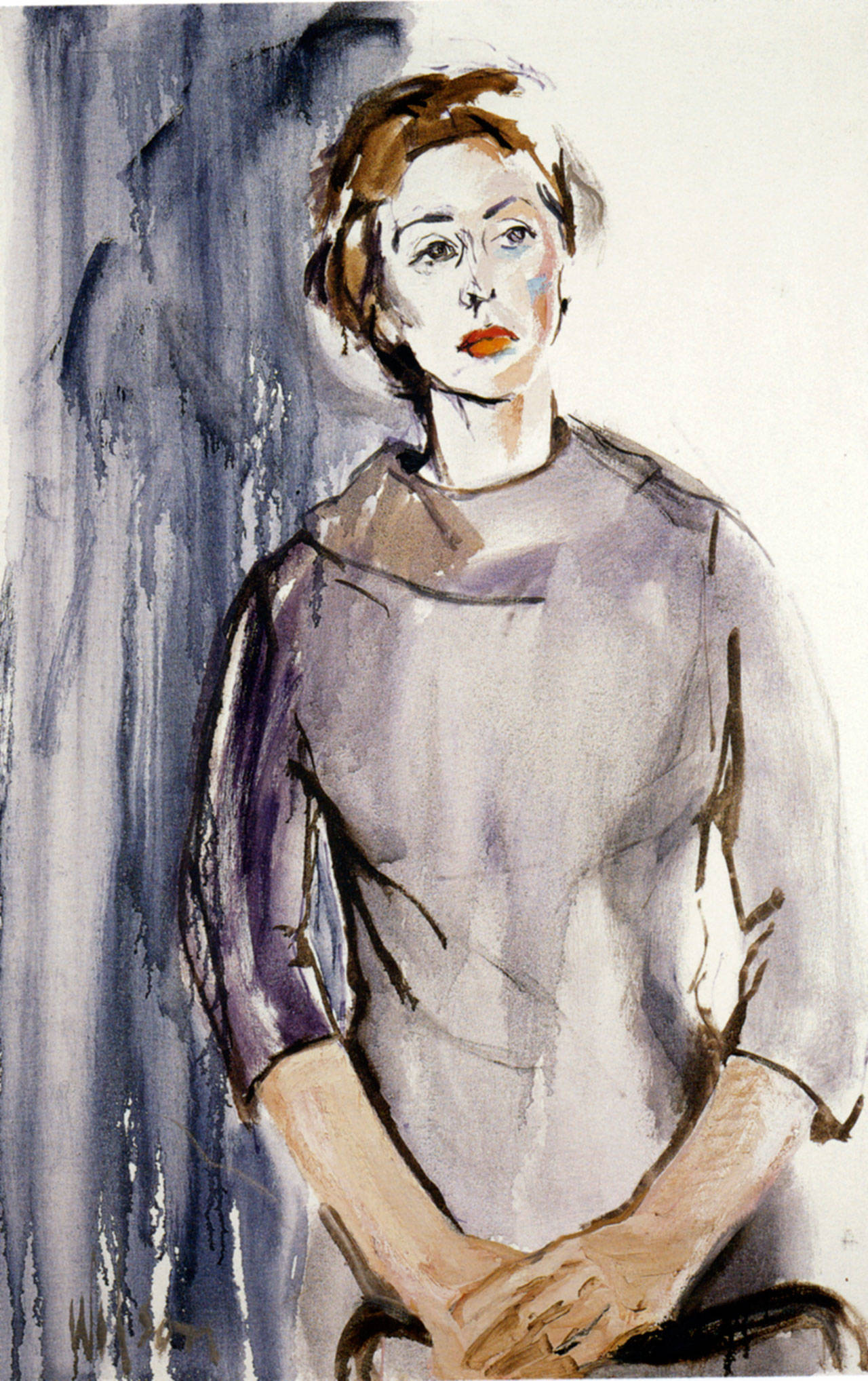 Thomas T Wilson painted this portrait of Pat Simpson in 1961.