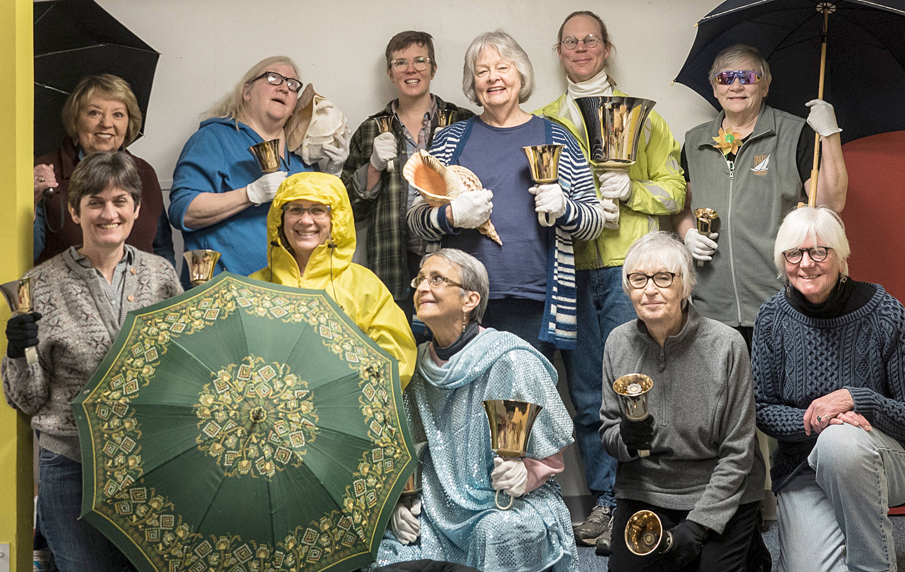 Carol Jones                                Townsend Bay Ringers are, front row from left, Leslie Lewis, Linda York, Diane Thompson, Terry Reitz and Carol Jones; and back row from left, Judy Schussler (director), Marj Iuro, Christine Jacobson, Molly Harlich, Richard McGuffin and Pat Hartman.