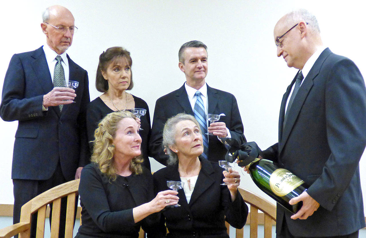 Noel Coward’s “Nude With Violin” is performed at the Port Ludlow Bay Club.