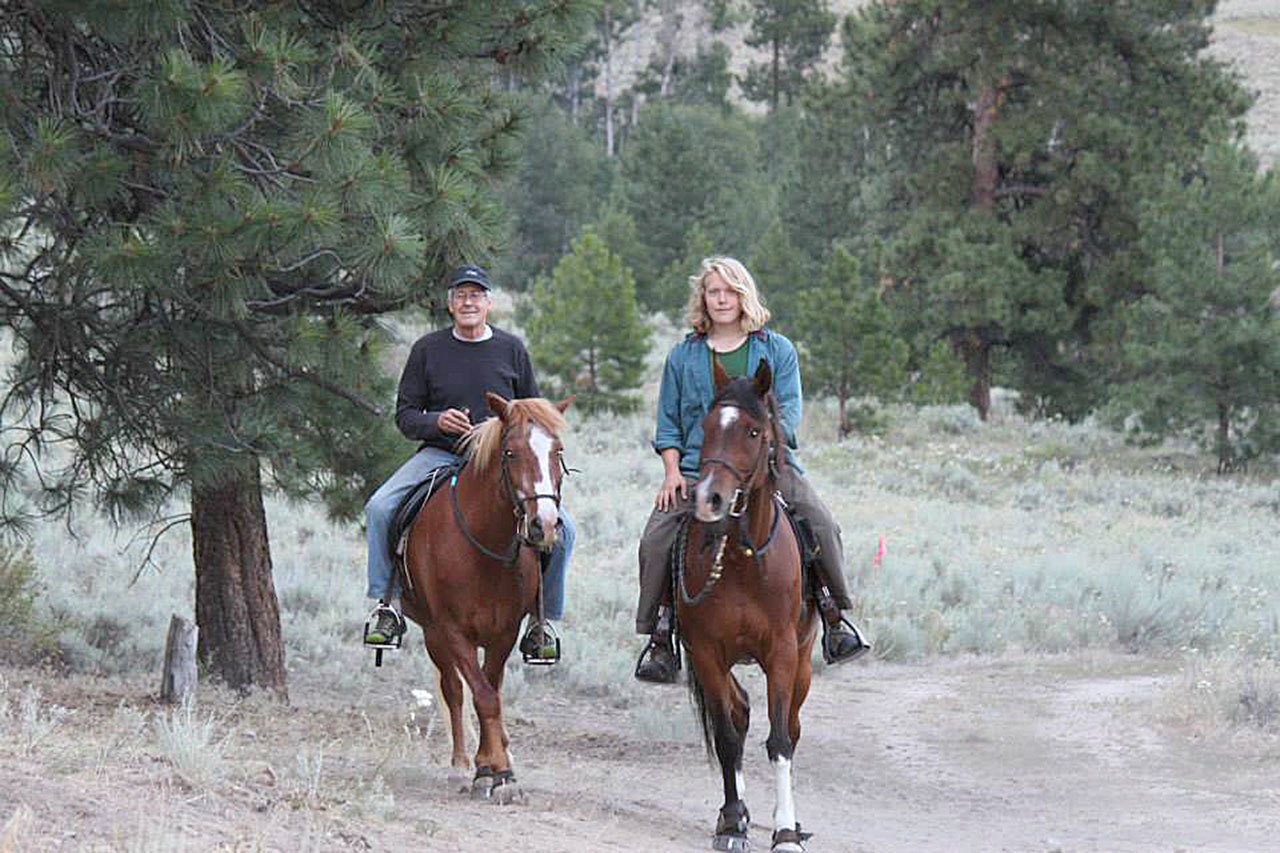 Bill Jevne, left, and son William join the protests at Standing Rock in early December. (Jevne family)