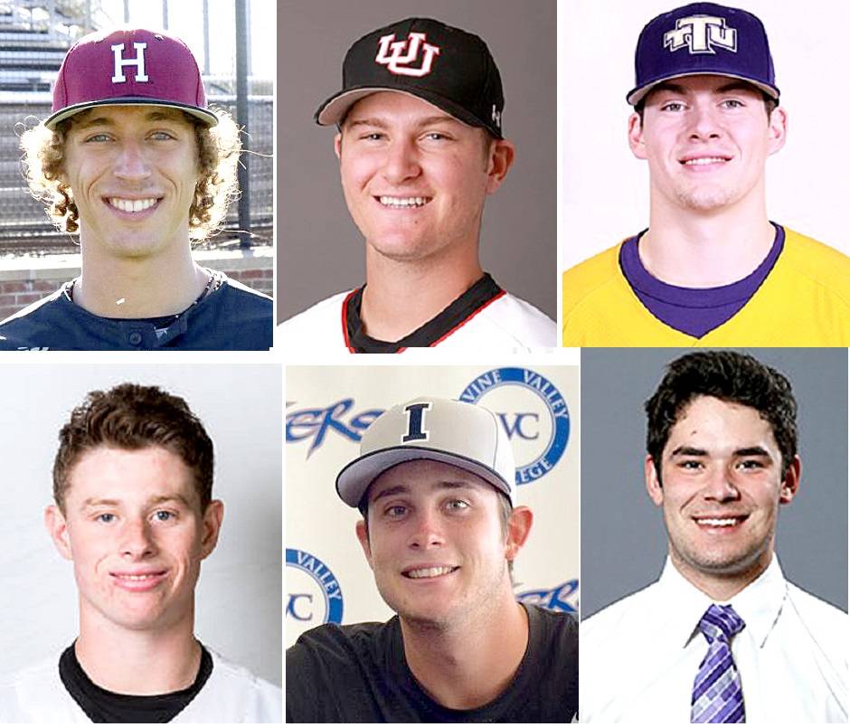 This week’s sextet of Lefties being introduced to Port Angeles. Clockwise, from upper left, are Trent Bryan, Harvard; Jake Portaro, Utah; Benny Kaleiwahea, Tennessee Technological College; Cullen Ray, Arkansas State; Branden Williams, UC Riverside; Dutton Elske, University of Portland.This week’s sextet of Lefties being introduced to Port Angeles. Clockwise, from upper left, are Trent Bryan, Harvard; Jake Portaro, Utah; Benny Kaleiwahea, Tennessee Technological College; Cullen Ray, Arkansas State; Branden Williams, UC Riverside; Dutton Elske, University of Portland.