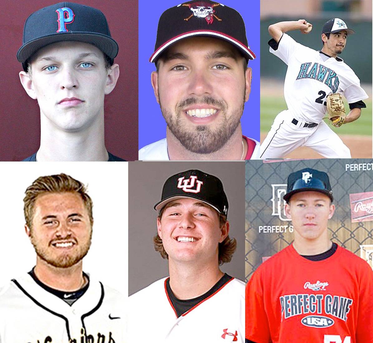 In this week’s installment of Meet the Lefties, from upper left, clockwise, Brandon Reynolds, Jacob Battaglia, Nicholas Caudillo, Jake Suddreth, Sam Mundt and Jarrett Thoren.