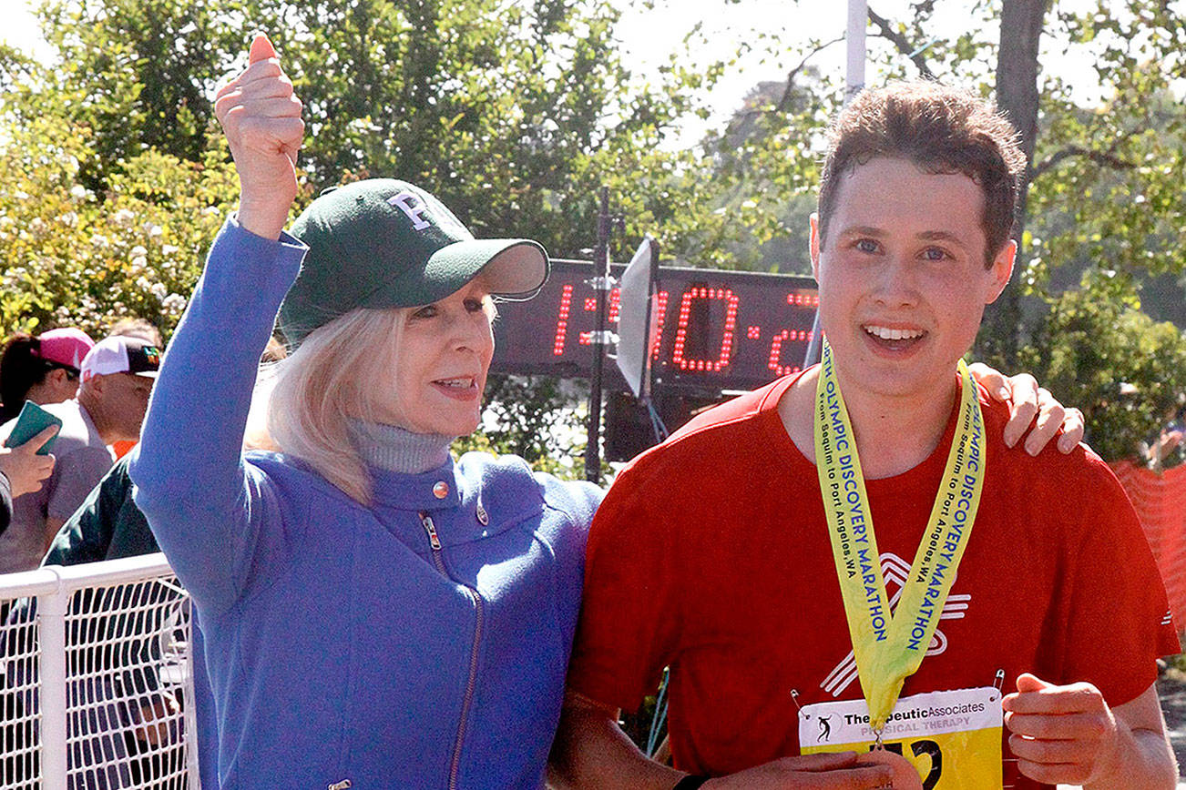 NORTH OLYMPIC DISCOVERY MARATHON: Thousands run on a long and windy road