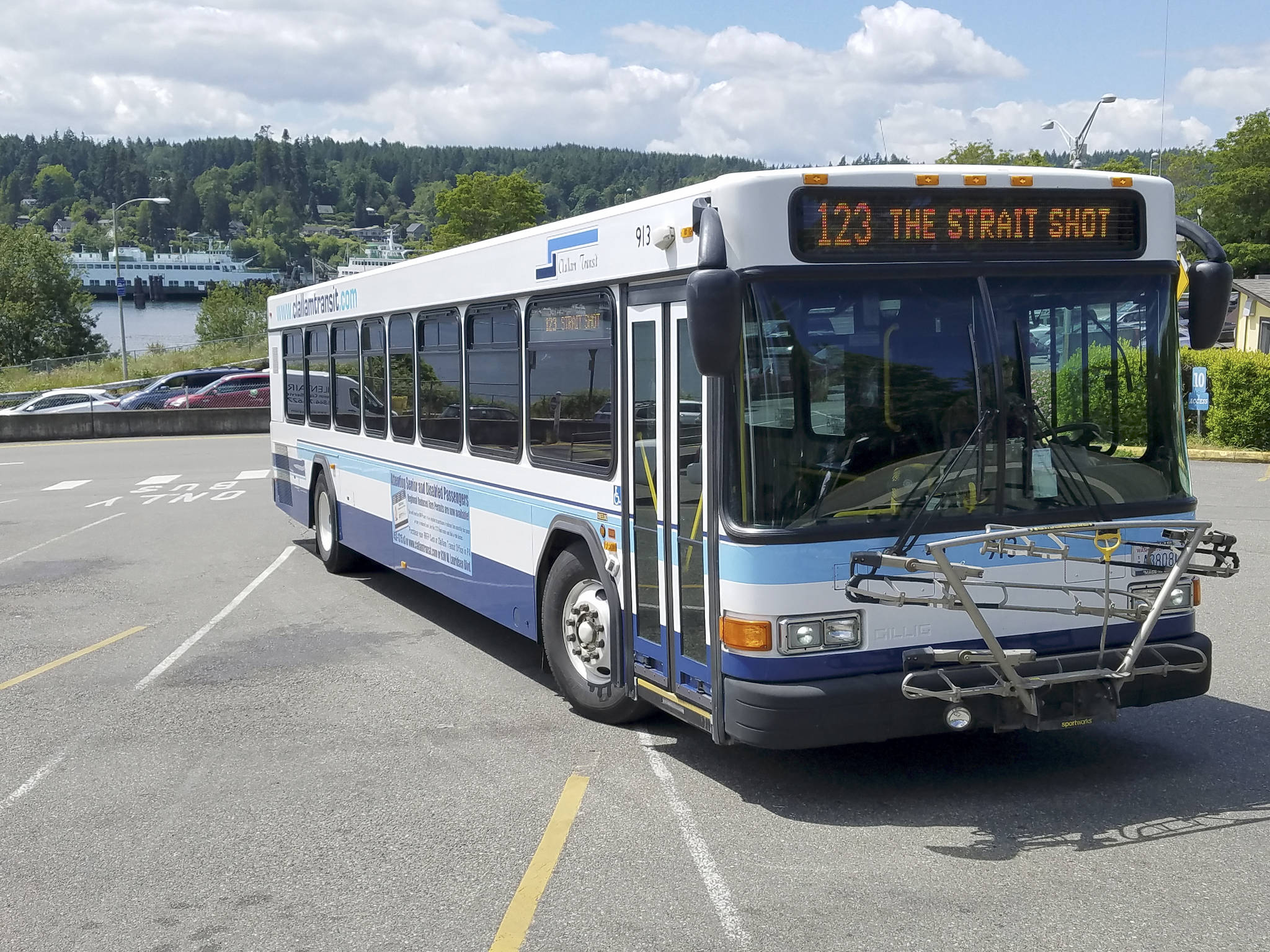 Clallam Transit Clallam Transit’s Strait Shot bus service between Port Angeles and Bainbridge Island started June 17.