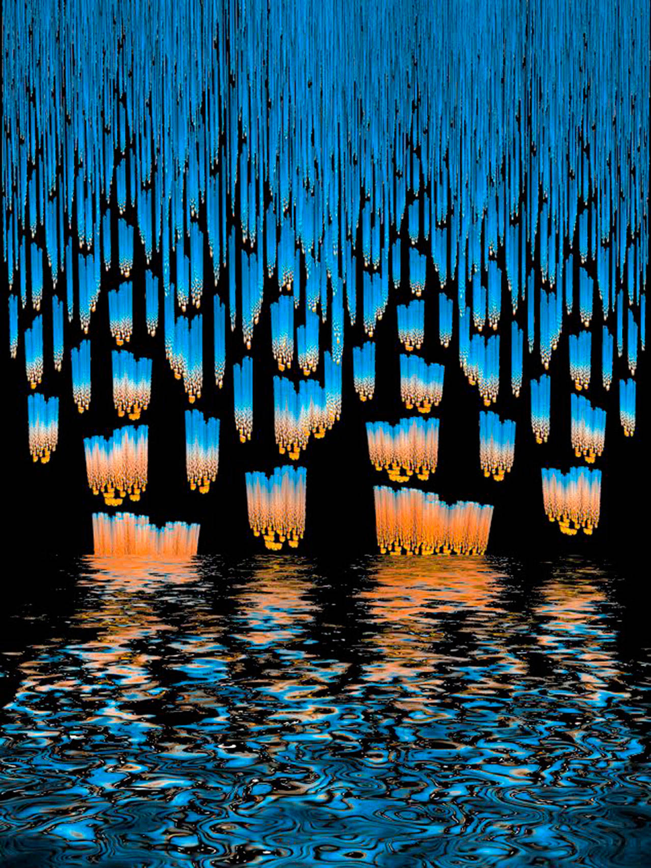 Wall of Water is among the work by Pamela Dick that will be on view at the Landing Artists Studio during the Second Weekend Art Walk in Port Angeles.