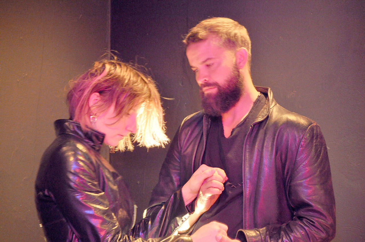 Sara (Aba Kiser) and Tom (Dillon Porter) rekindle a dangerous and passionate affair in the sexy and explosive rock opera, “Murder Ballad” starting this week at Key City Public Theatre.