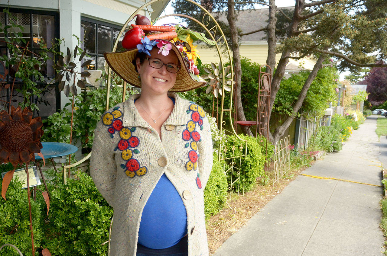 Jefferson County Farmers Market director Amanda Milholland stands on the corner of Lawrence and Polk streets, the location of Port Townsend’s Wednesday Farmers Market. (Cydney McFarland/Peninsula Daily News)