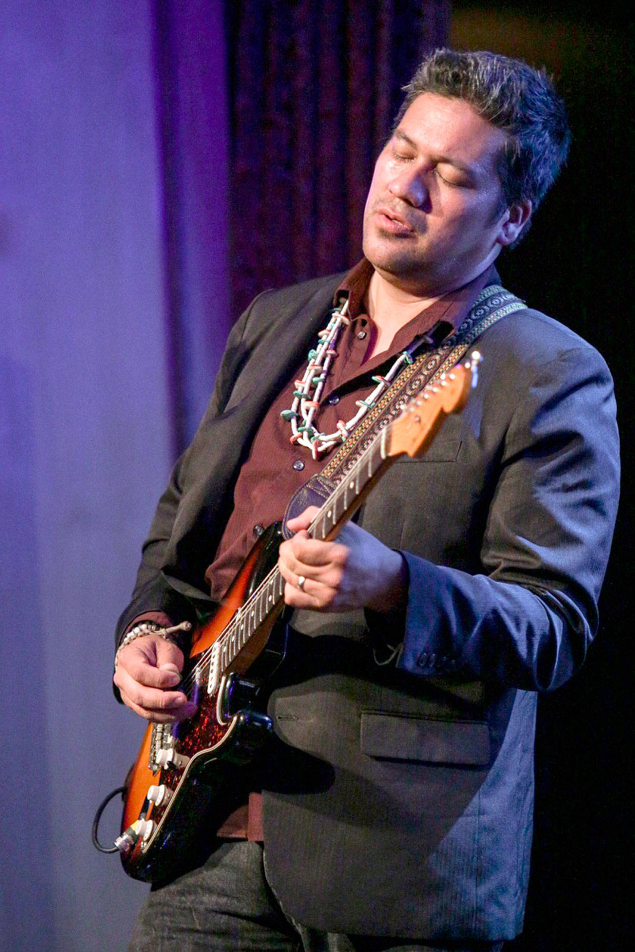 “Indigenous” band leader, Mato Nanji, has been likened to guitarists Stevie Ray Vaughan, Jimi Hendrix and Carlos Santana. The band will perform at Studio Bob, 118 ½ Front St., today at 8 p.m. (Mato Nanji)