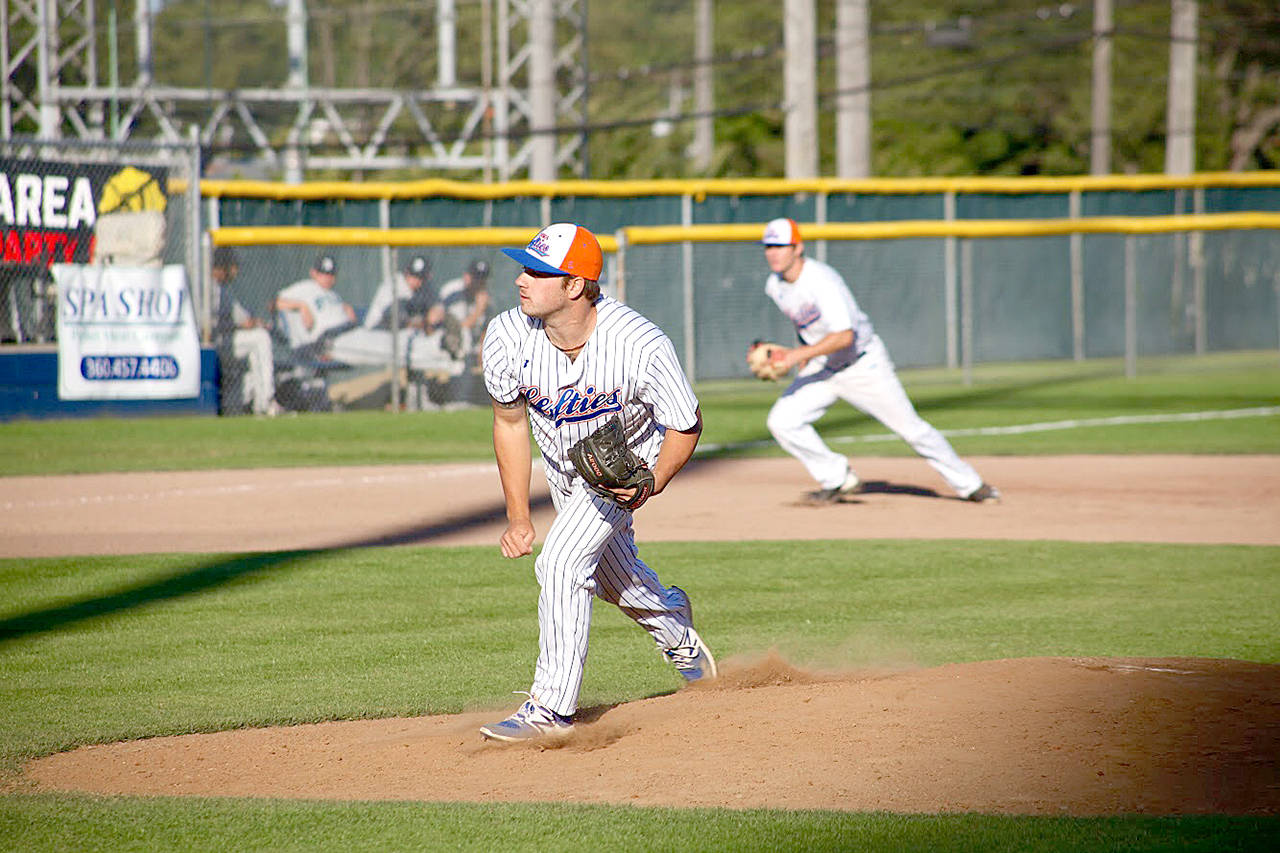 Port Angeles starter Wyatt Haccou has been a solid presence on the mound and in the dugout for the Lefties this summer. Cassidy Callaham/Port Angeles Lefties