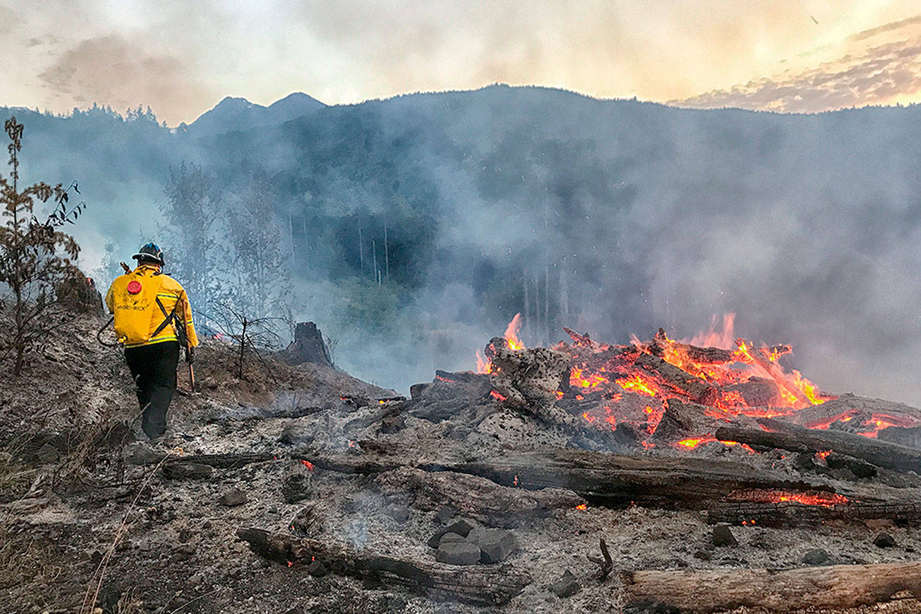 Brush blaze fight near Port Angeles involves many agencies