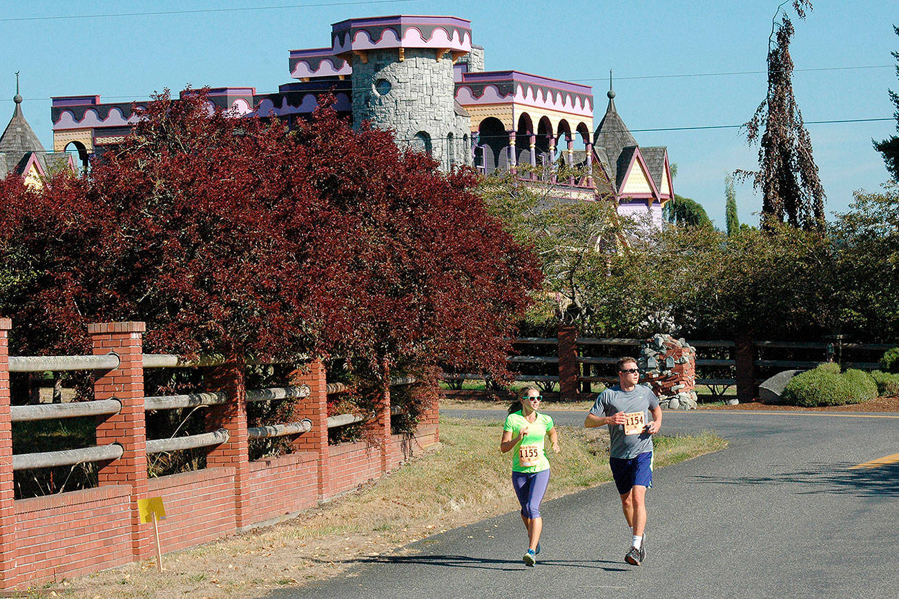 Olympic Peninsula News Group Robyn and Kris Henrikson of Sequim place fifth and sixth overall in The Valley of the Trolls inaugural races in 2015.