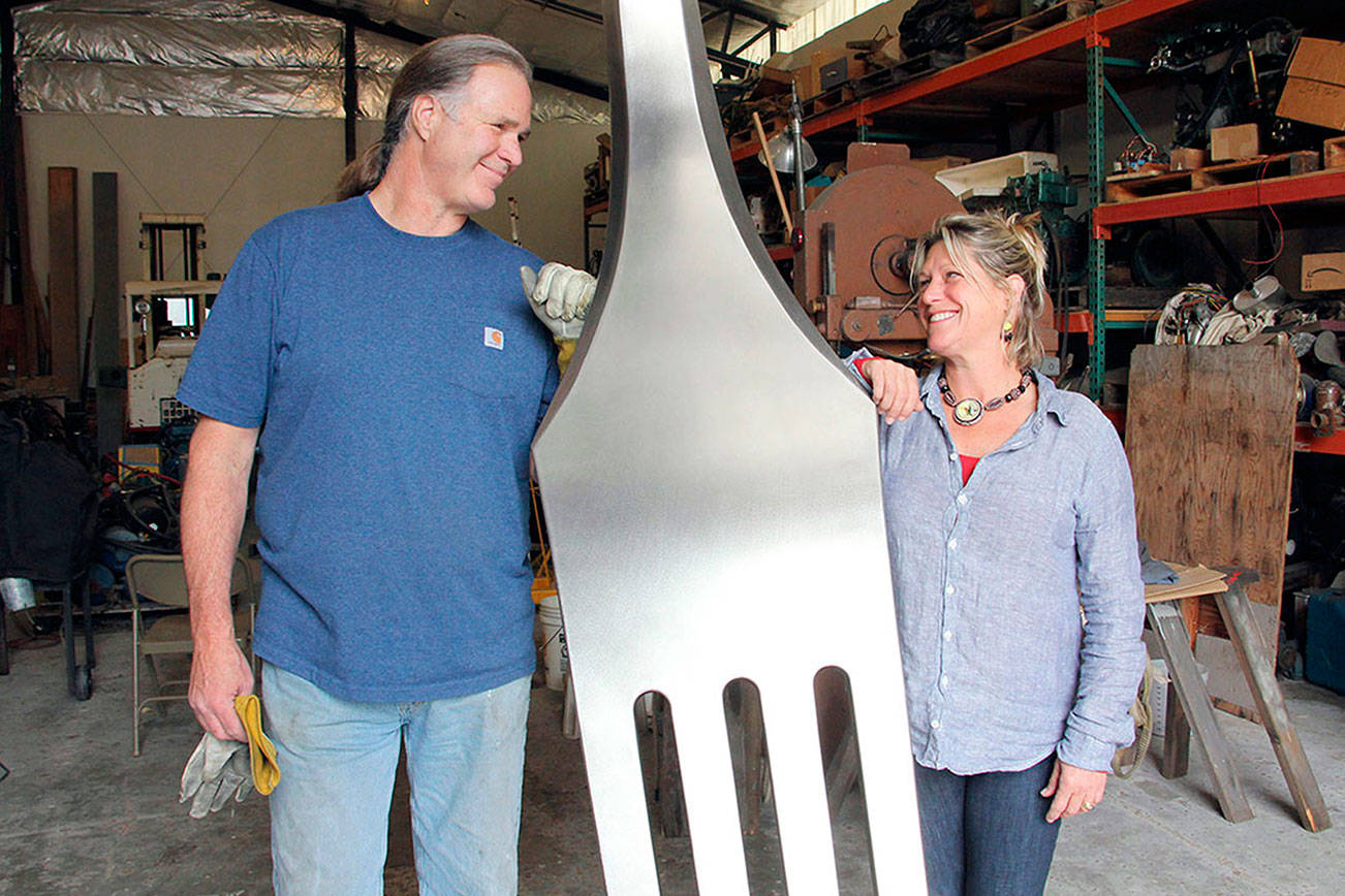 Port Townsend artist with ‘silverware fetish’ exhibiting in Bainbridge