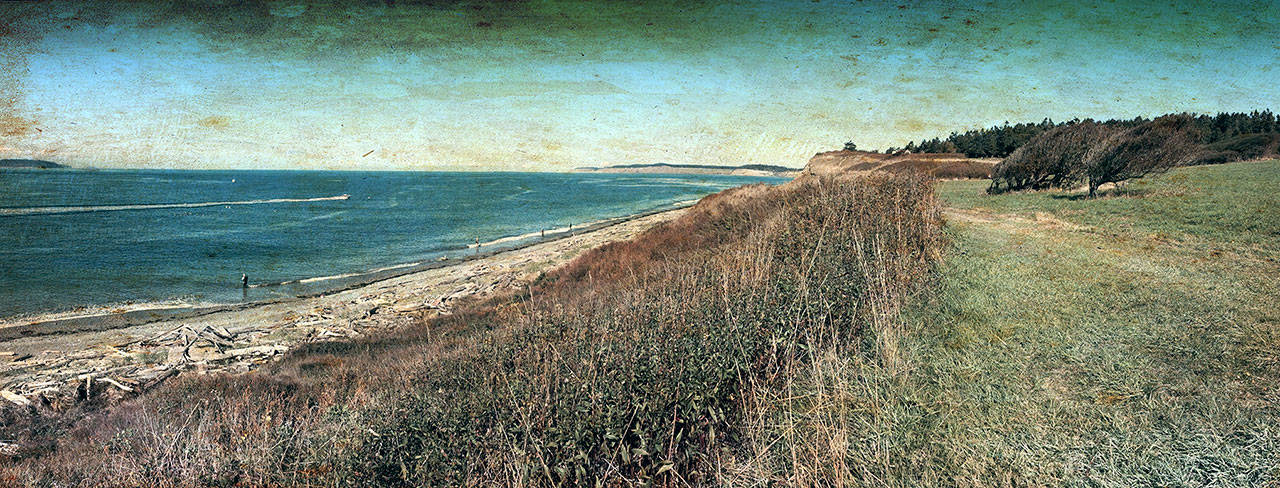 Paul Shapiro’s panoramic photographs, including “Cliffs Fishing,” will be on display Thursday until Nov. 26, at Northwind Arts Center, 701 Water St., for a new exhibit, “Environmental Variations.” (Paul Shapiro)