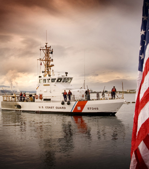 Coast Guard cutter Wahoo at its base in Port Angeles. (Coast Guard)