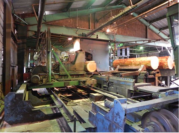 The mill in operation at Allen Logging. (Christi Baron/Forks Forum)