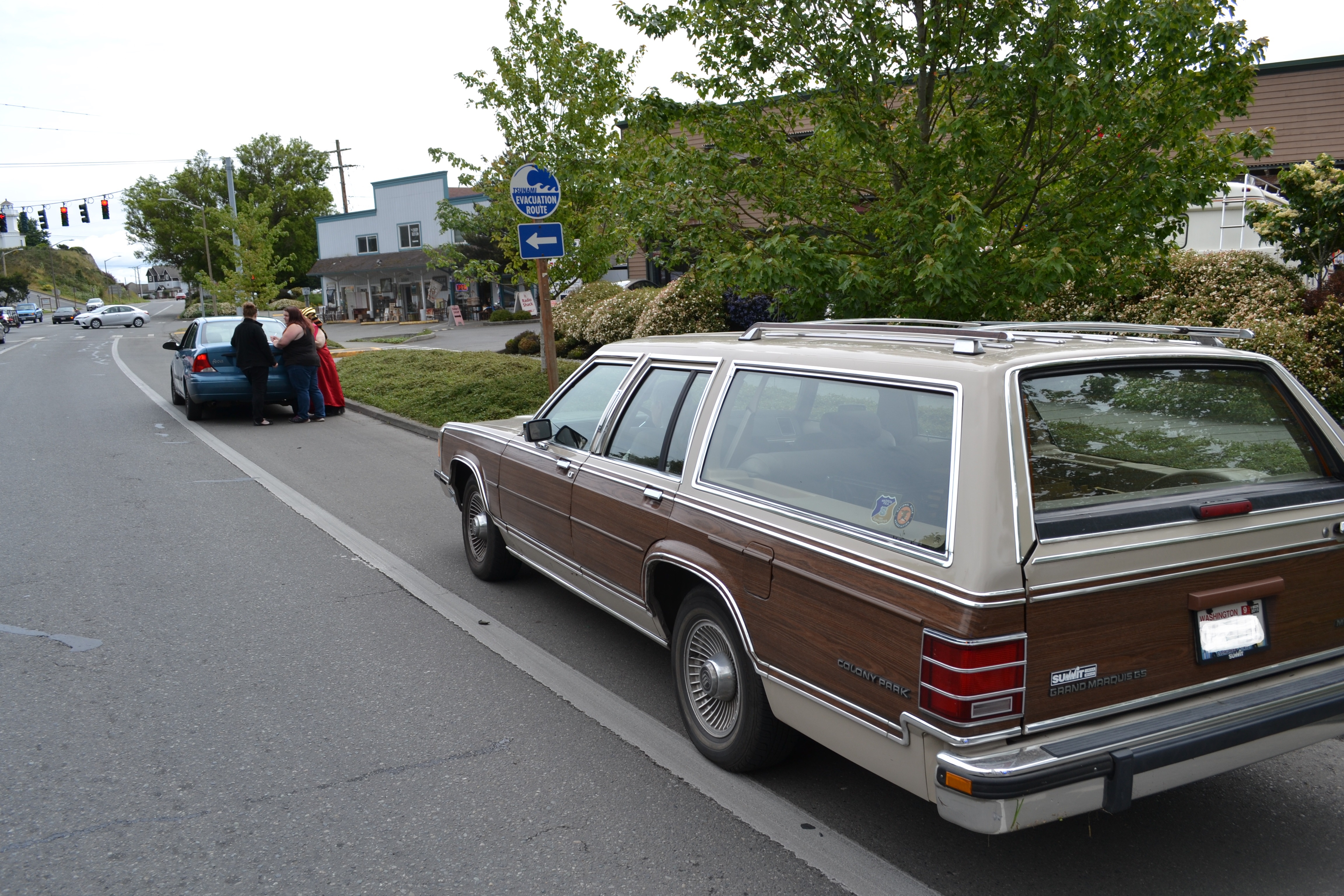 Two of the three vehicles involved in a three-car wreck on East Sims Way today are pictured. A Toyota Camry had been driven away when the photo was taken. (Bill Beezley/East Jefferson Fire Rescue)