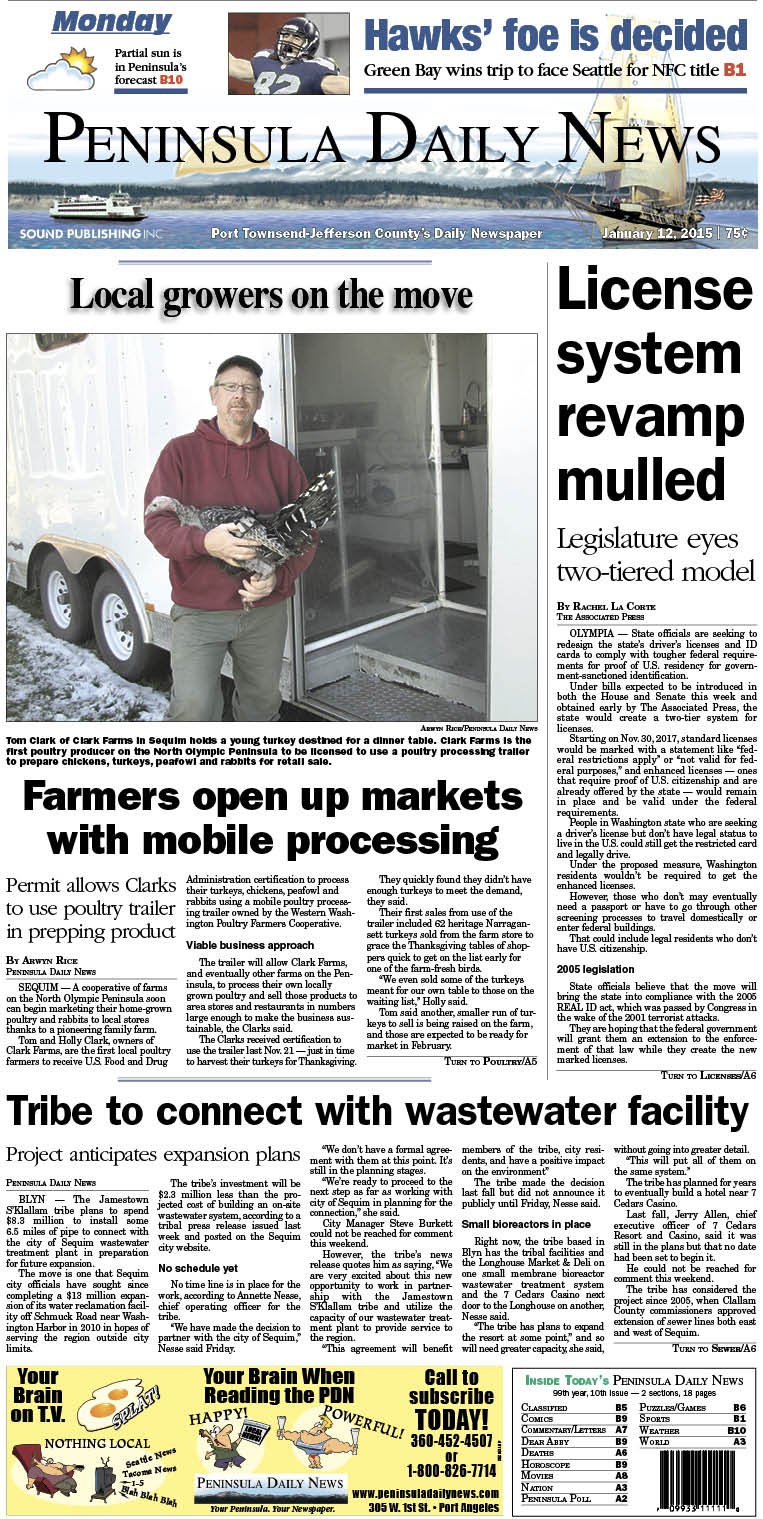 Here is today's front page for our  readers in Jefferson counties — news tailored to your community. There's more inside that isn't online! ()