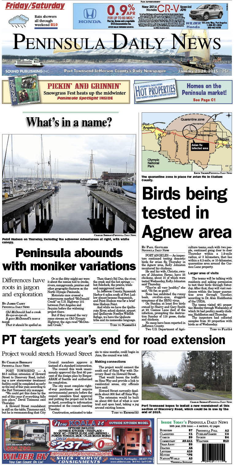 Here is today's front page for our  readers in Jefferson County — news tailored to your community. There's more inside that isn't online! ()