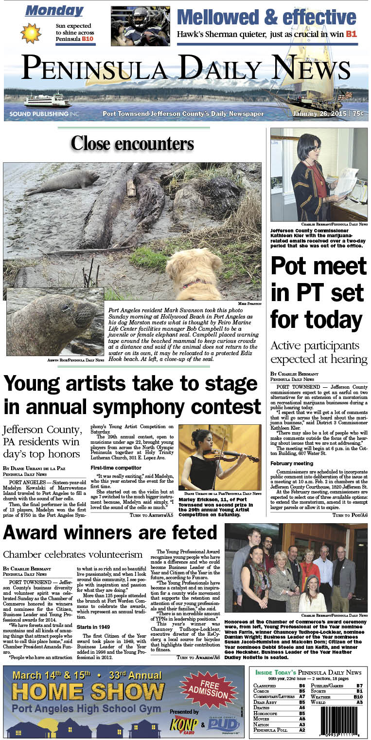 Here is today's front page. There's more inside that isn't online! ()