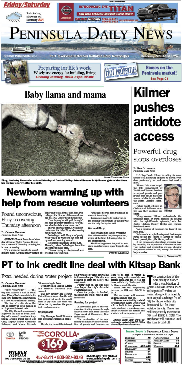 Today's front page tailored for the PDN's readers in Jefferson County. There's more inside that isn't online! ()