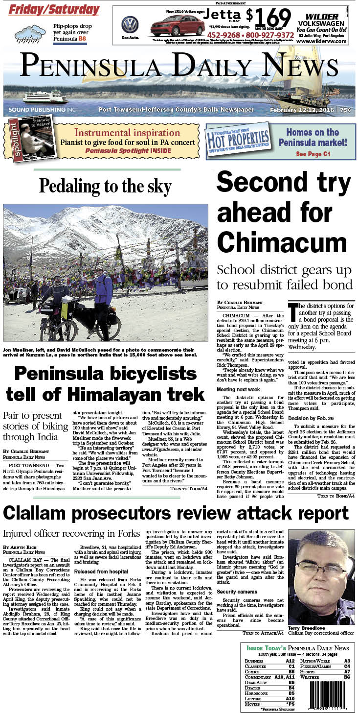 Today's front page tailored for the PDN's readers in Jefferson County. There's more inside that isn't online! ()