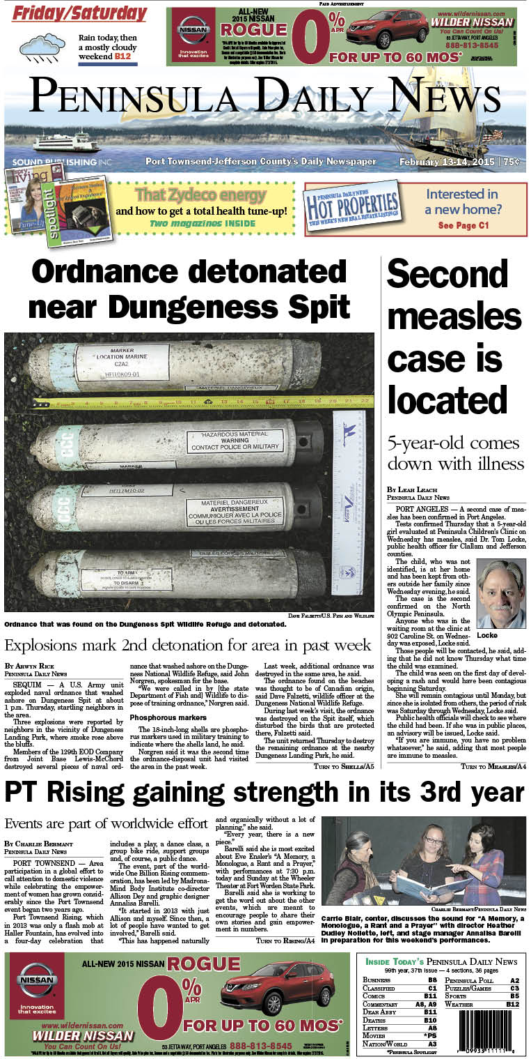 Today's front page for Jefferson County. There's more inside that isn't online! ()