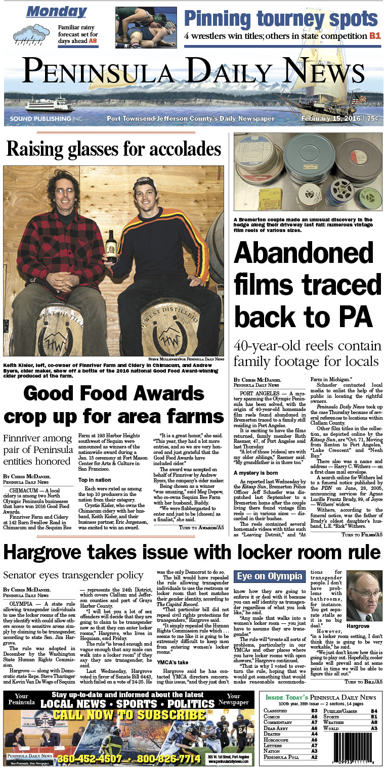 Today's front page tailored for the PDN's readers in Jefferson County. There's more inside that isn't online! ()