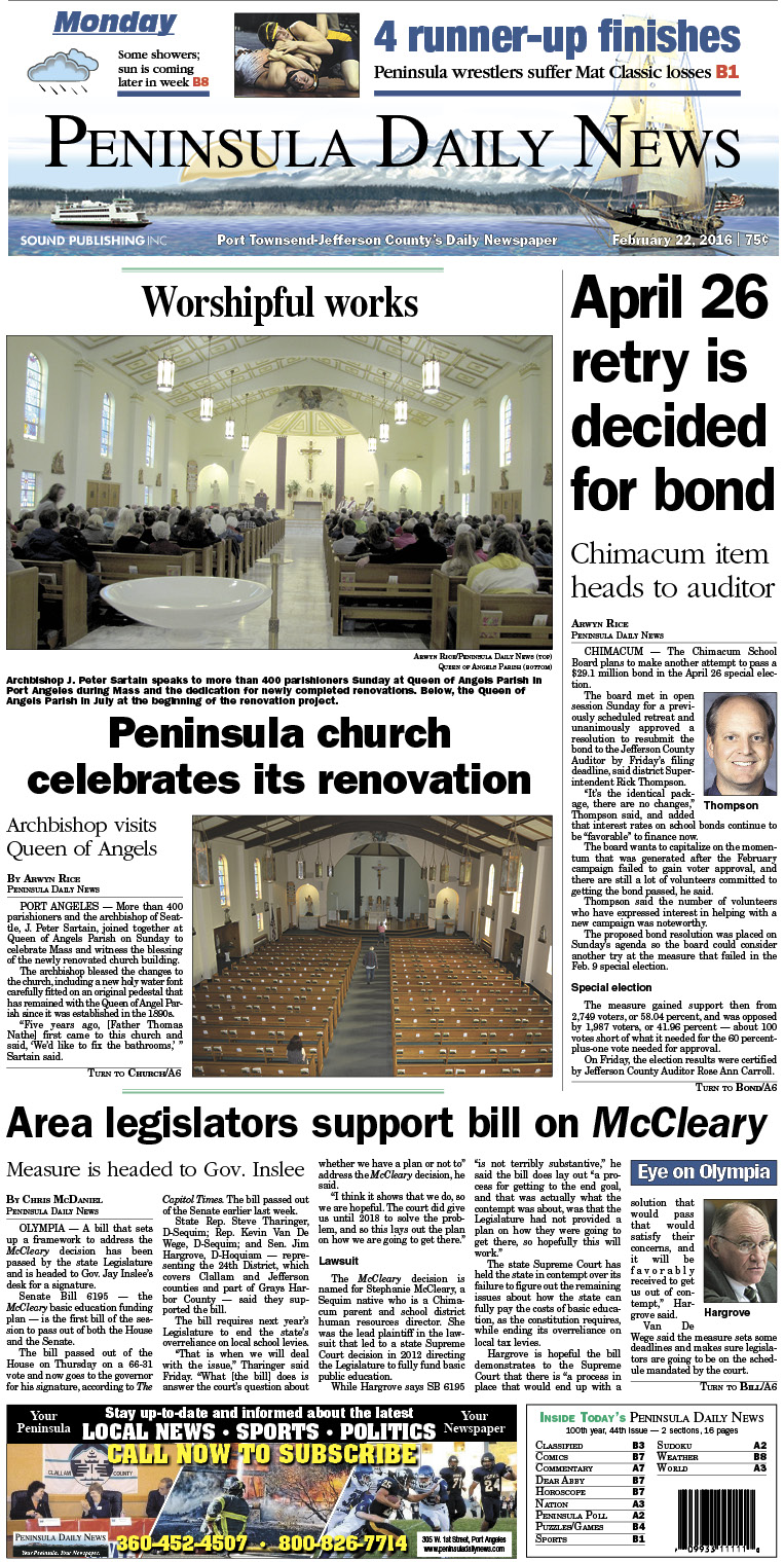 Today's front page tailored for the PDN's readers in Jefferson County. There's more inside that isn't online! ()