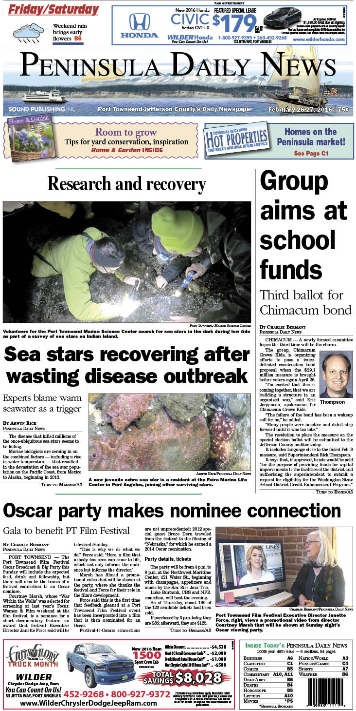 Today's front page tailored for the PDN's readers in Jefferson County. There's more inside that isn't online! ()