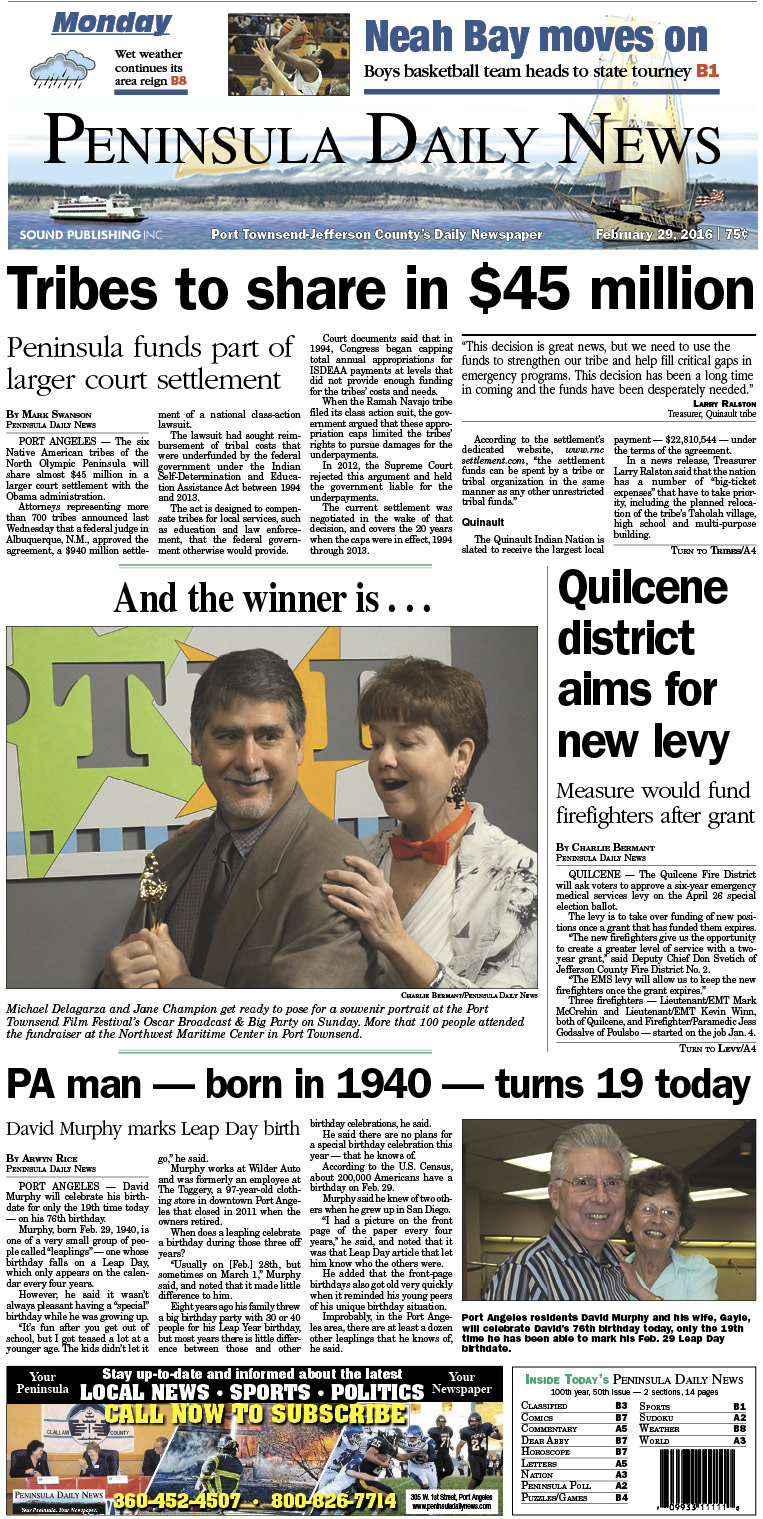 Today's front page tailored for the PDN's readers in Jefferson County. There's more inside that isn't online! ()