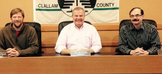 Clallam County's three commissioners — Mike Chapman