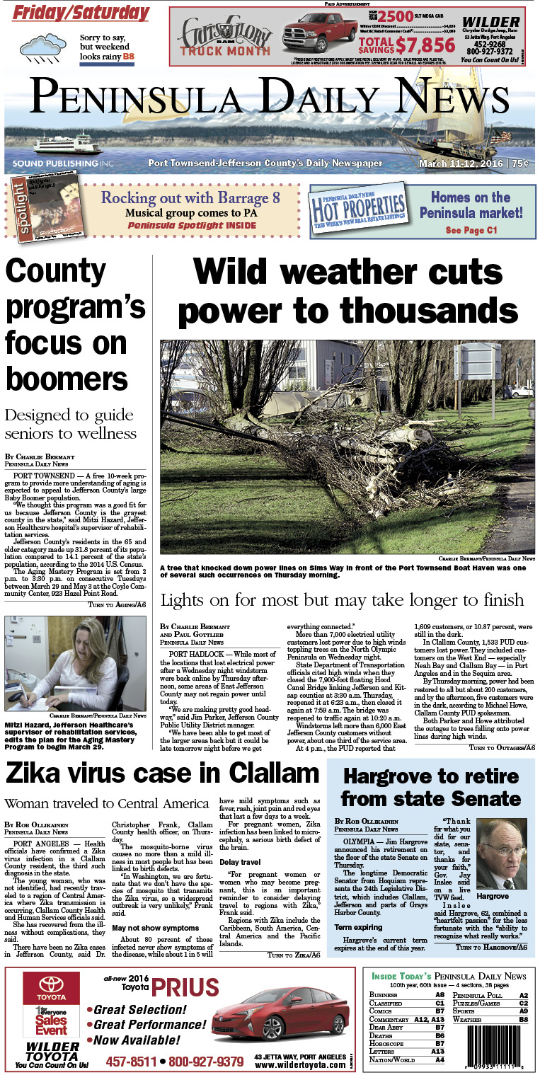 Today's front page tailored for the PDN's readers in Jefferson County. There's more inside that isn't online! ()