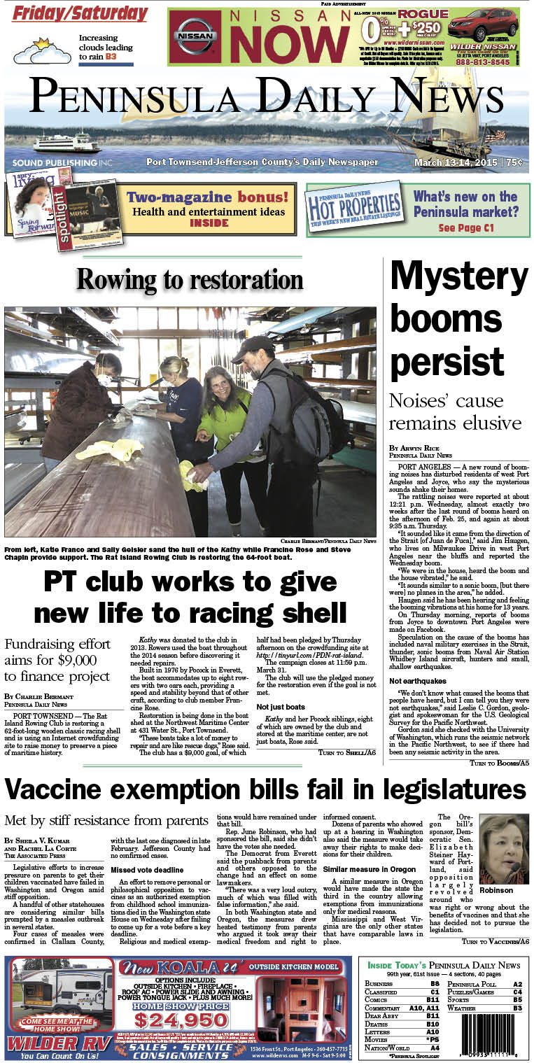Today's front page for Jefferson County. There's more inside that isn't online! ()