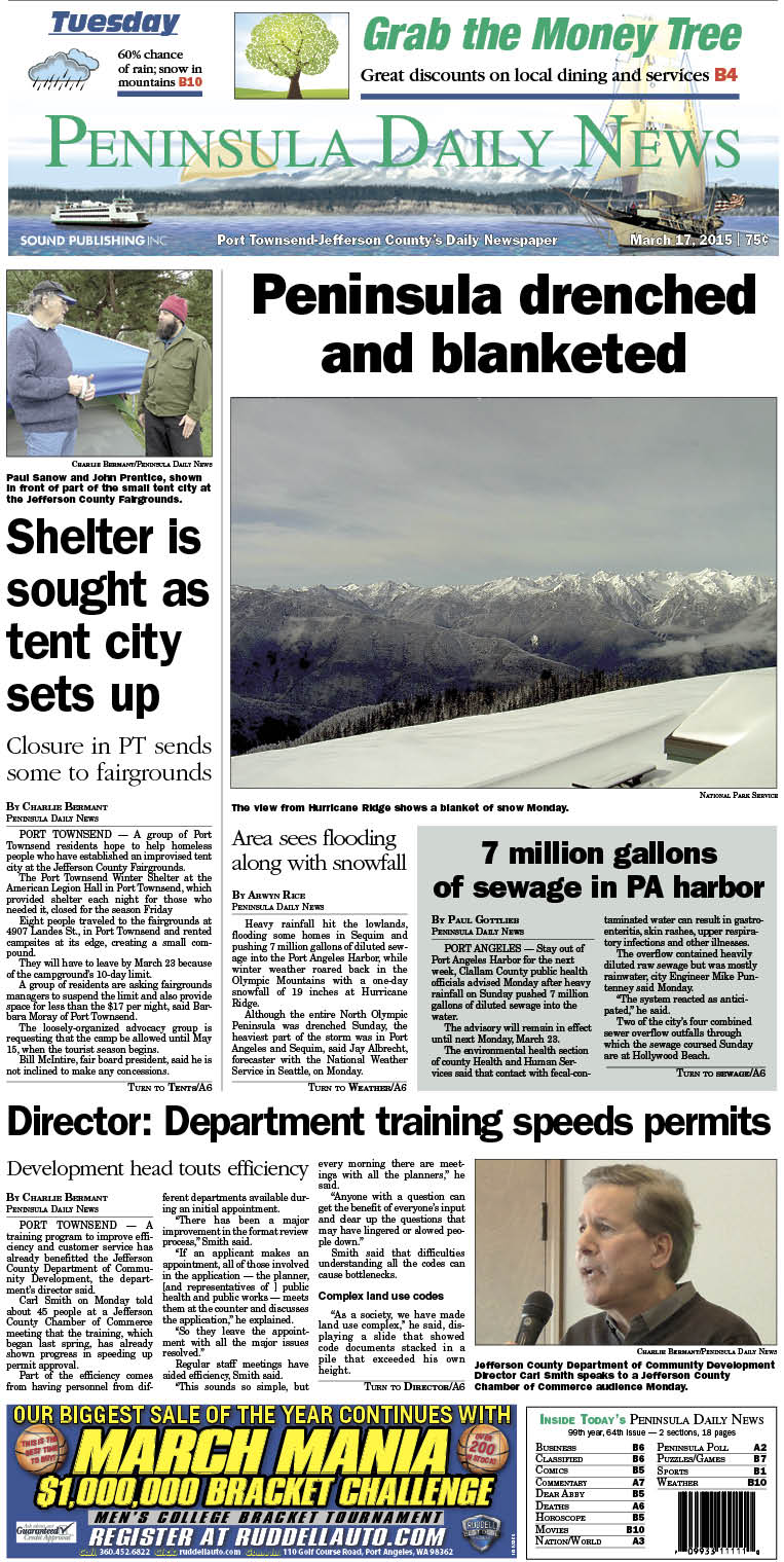 Today's front page for Jefferson County. There's more inside that isn't online! ()