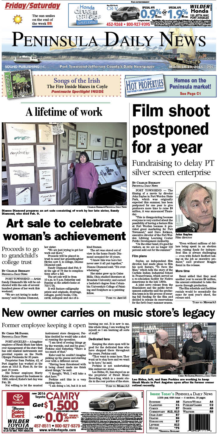 Today's front page tailored for the PDN's readers in Jefferson County. There's more inside that isn't online! ()