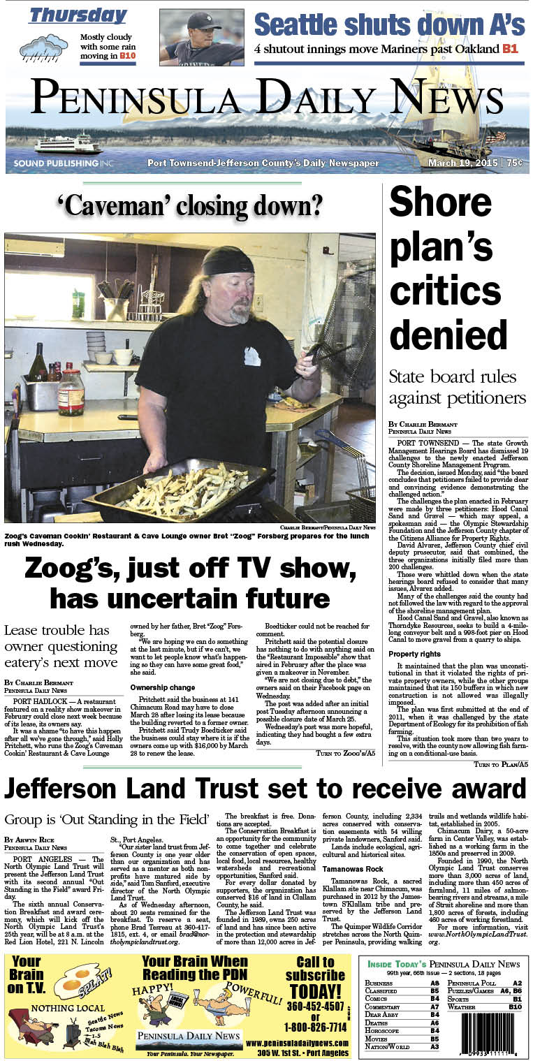 Today's front page for Jefferson County. There's more inside that isn't online! ()