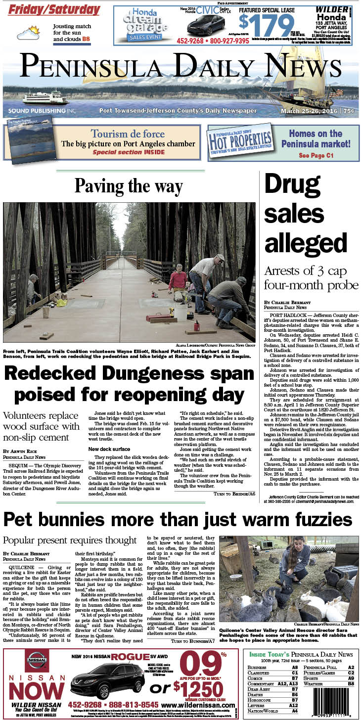 Today's front page tailored for the PDN's readers in Jefferson County. There's more inside that isn't online! ()